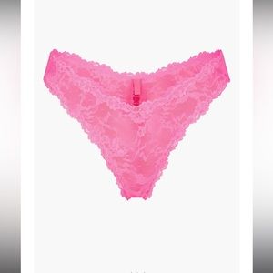 SKIMS Stretch Lace Dipped Thong L